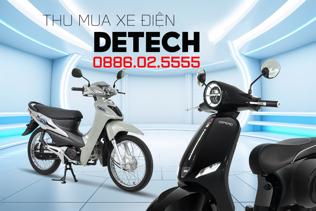 Thu mua xe máy điện Detech, thu tại nhà, thu xe hư hỏng vẫn thu